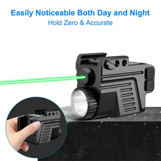 Mirino laser a pistola compatibile con torcia tattica da 450 lm per cannocchiale da puntamento Red DOT grande e compatto montato su guida
